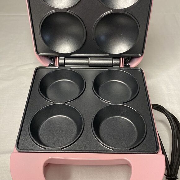 Babycakes Mini Donut Maker, Pink, Nonstick Donut Hole Cake Pop‎ 4 Count New - Picture 3 of 4